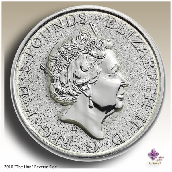 Queen Elizabeth profile on a silver coin