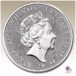 Queen Elizabeth profile on a silver coin