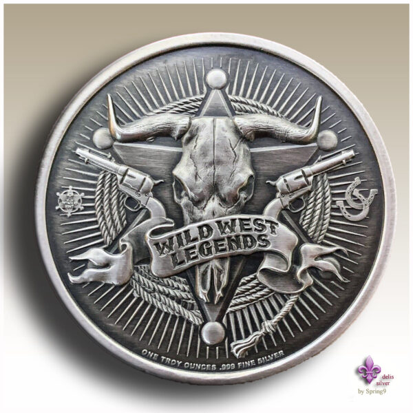 Wild West Legends logo on the coin