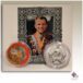 Picture frame with Gagarin and two coins
