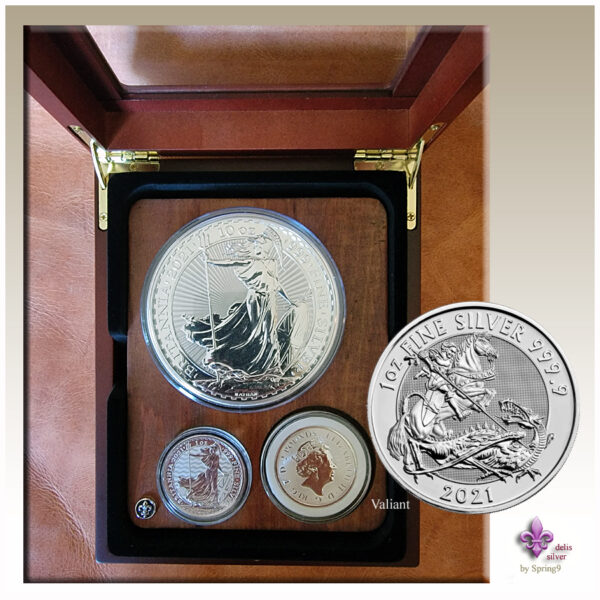 presentation case with 10 oz Britannia coin