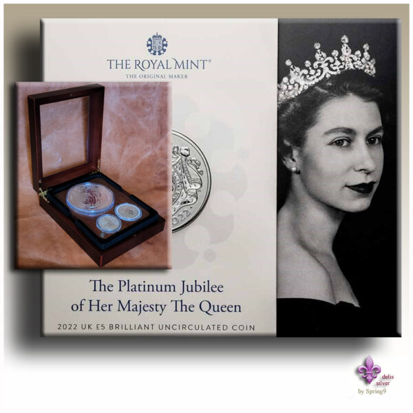 Queen Elizabeth and a presentation case with coins