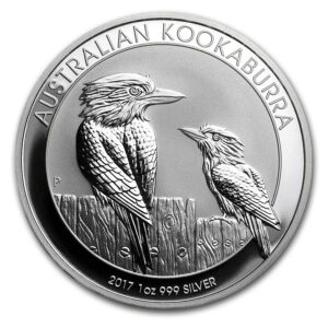 a silver coin with a picture of two birds