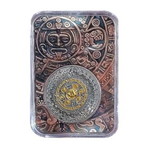 Aztec Mayan Calendar silver round