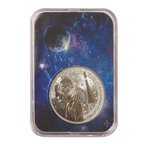 Gagarin coin in a blue slab