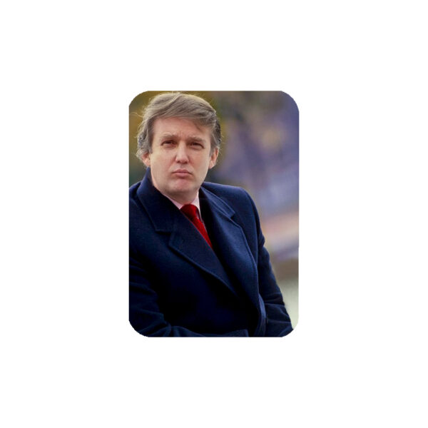 Donald Trump in a blue coat