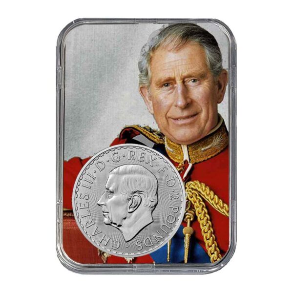 a silver coin with a man's face on it