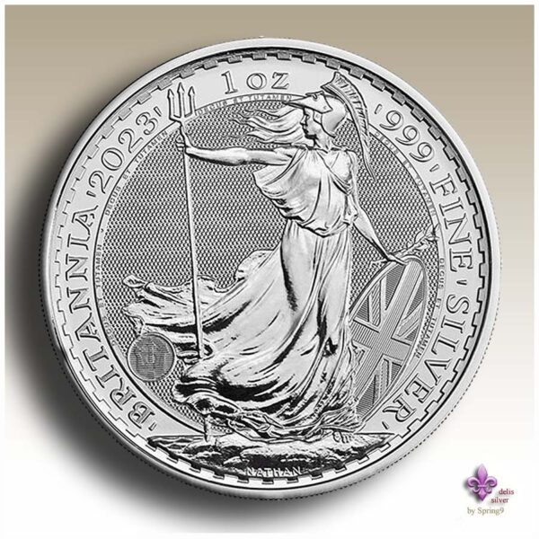 Britannia coin holding trident