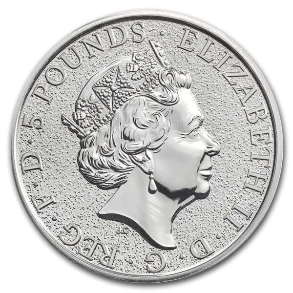 a silver coin with a woman face