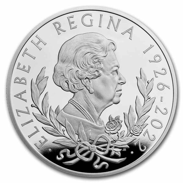 a silver coin with a picture of a woman