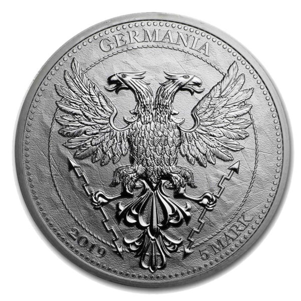 Germania double eagle reverse side of a silver coin