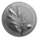 picture of a silver coin with the oak leaf