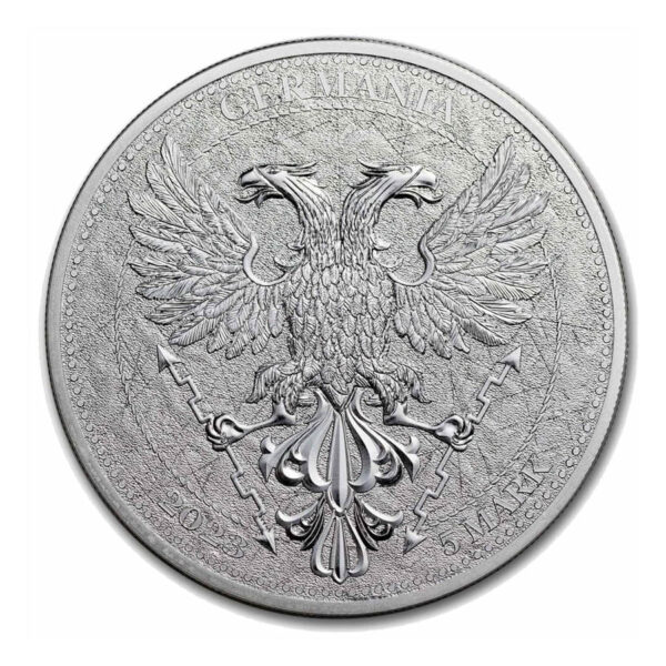 Germania double eagle reverse side of a silver coin