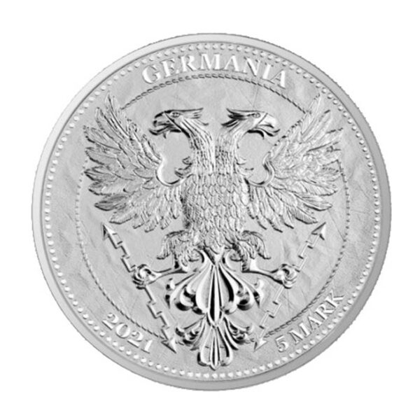 Germania double eagle reverse side of a silver coin