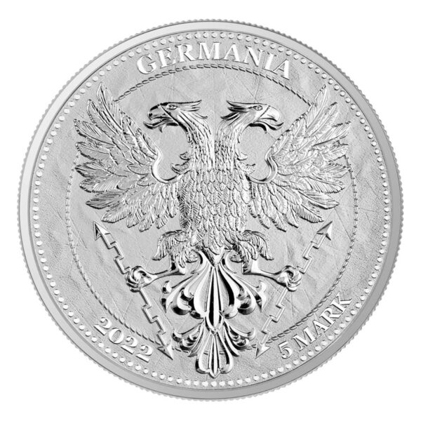 Germania double eagle reverse side of a silver coin