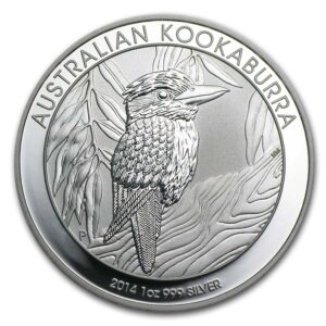 a silver coin with a bird on it