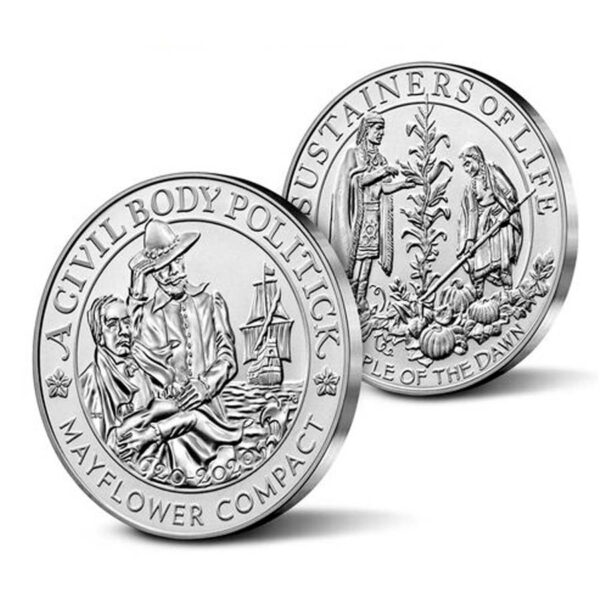 a pair of silver coins