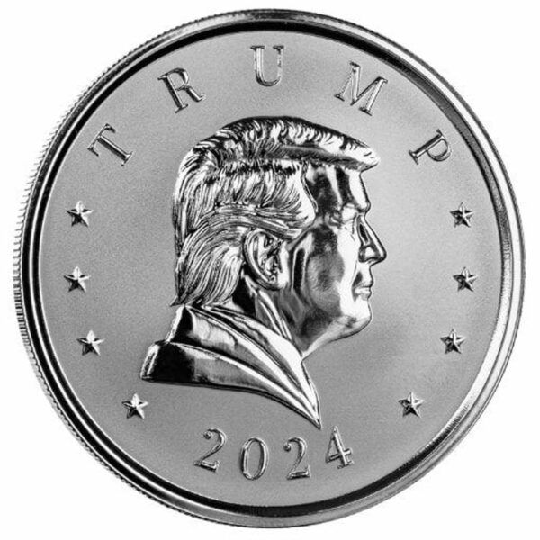 a silver coin with a man's face