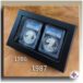 a silver coins in a black box