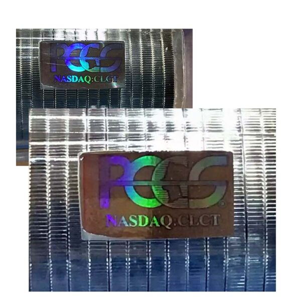 PCGS rainbow sticker