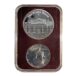 a silver coins in a case