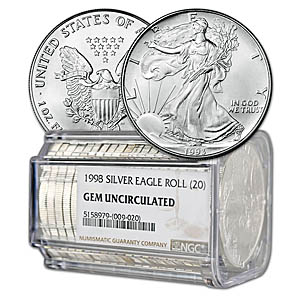 1998 American Silver Eagle NGC Toned