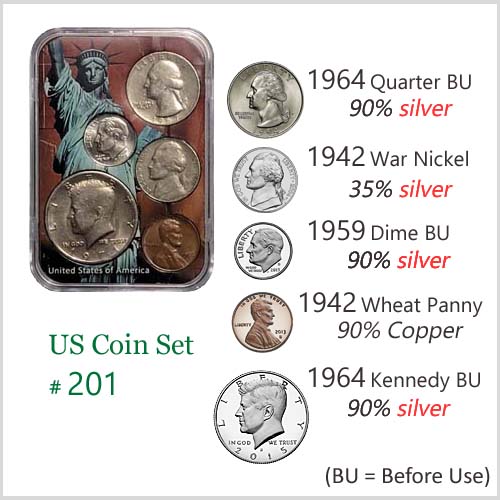 US Coins in Slab #201